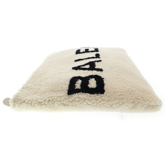 BALENCIAGA Shearling Logo Clutch Bag Boa White - Picture 3 of 6